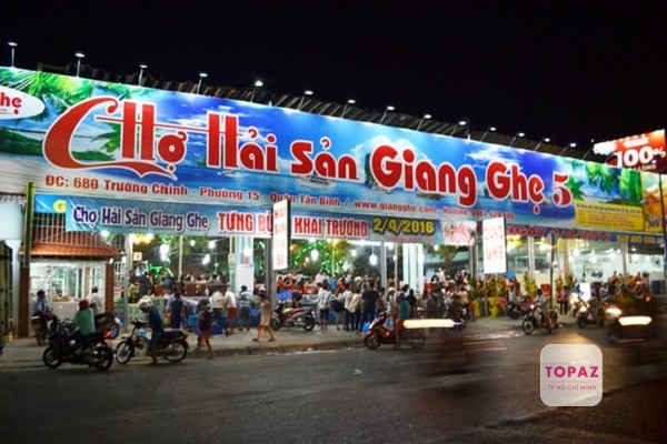 Chợ hải sản Giang Ghẹ - Vựa hải sản tươi sống TPHCM lớn