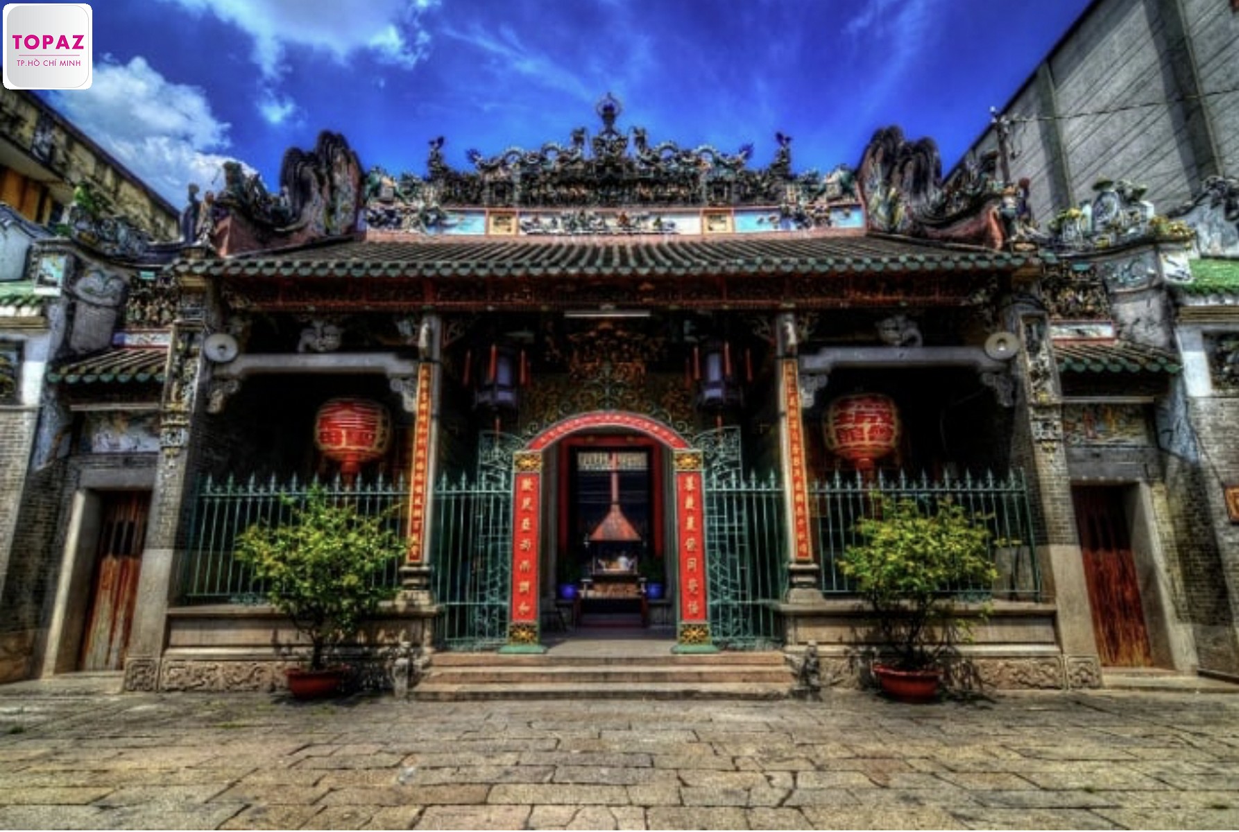 Hình ảnh chùa bà Thiên Hậu ở khu phố người Hoa 