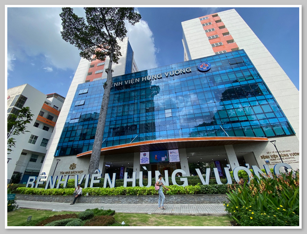 Khuôn viên bệnh viện Hùng Vương khang trang và hiện đại 