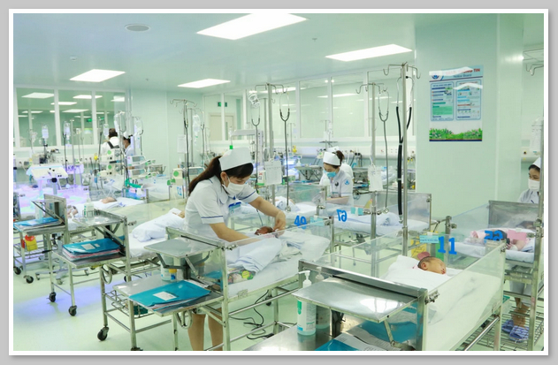 Phòng bệnh ở Bệnh viện Nhi đồng 1 được trang bị cơ sở vật chất hiện đại và chuyên nghiệp 