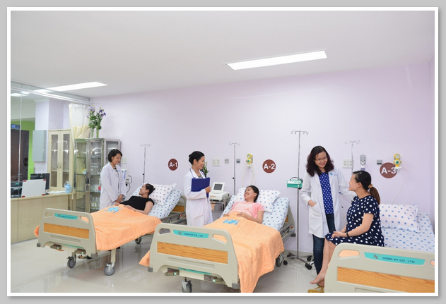 Phòng bệnh ở bệnh viện Phụ Sản Mekong được trang bị cơ sở vật chất hiện đại 