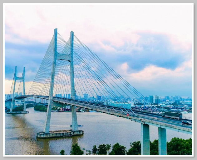 Hình ảnh Cầu Phú Mỹ nhìn từ xa 