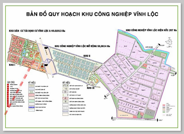Bản đồ quy hoạch Khu Công Nghiệp Vĩnh Lộc
