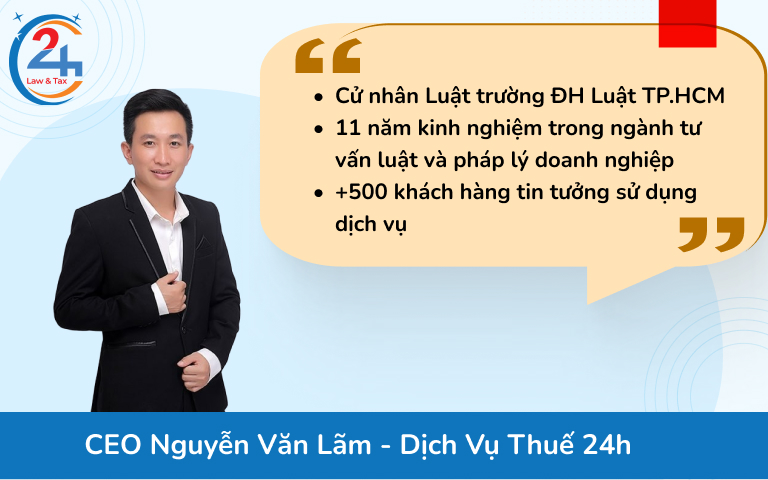 Hình ảnh Ông Nguyễn Văn Lãm - CEO tài năng của Dịch Vụ Thuế 24h