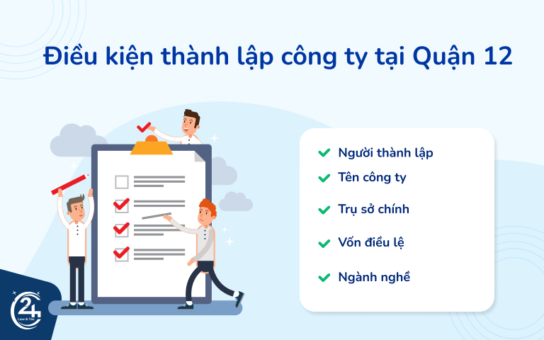 Điều kiện thành lập công ty tại Quận 12