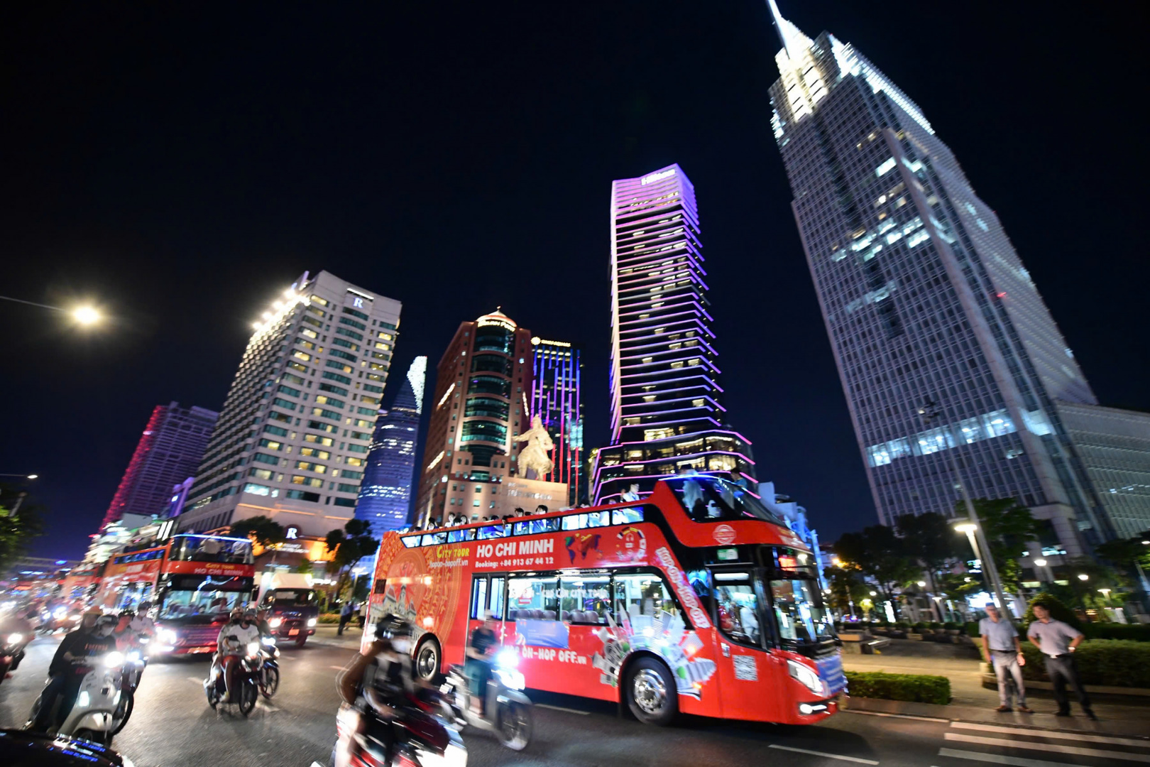 buổi tối trên xe